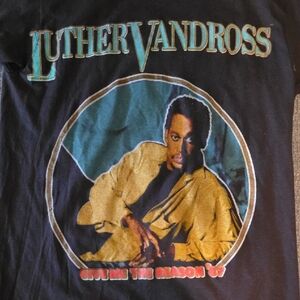 Vintage Luther Vandross Tour of 1987 Black Graphic T-Shirt.